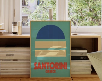 Santorini City Art Print