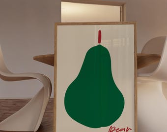 Pear Kitchen Wall Art